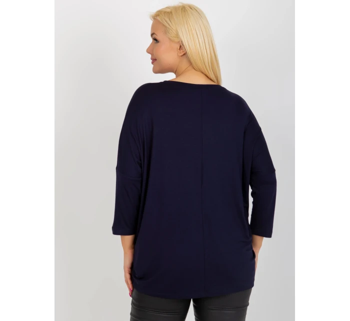 Bluzka RV BZ model 18487349 granatowy - FPrice Bluzka RV BZ model 18487349 granatowy - FPrice