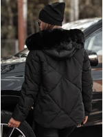 MODIVA prošívaná dámská zimní bunda s kapucí černá FashionStreet TY4726
