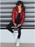 Dámská krátká zimní bunda s kapucí FashionStreet bordó TY5414