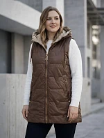 Tenké rukávy s kontrastním lemováním Goodlookin chocolate (B8585-14)