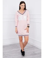 Šaty s výstřihem Paris powder pink Šaty s výstřihem Paris powder pink