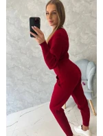 Dvoudílný svetr červený