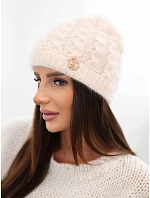 Dámská čepice žebrovaná s model 22554995 strukturou béžová - K-Fashion Dámská čepice žebrovaná s model 22554995 strukturou béžová - K-Fashion