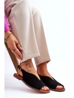 Dámské semišové sandály Lewski Boty 3220/X Černé Dámské semišové sandály Lewski Boty 3220/X Černé