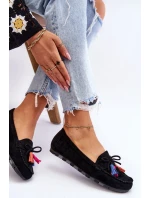 Semišové Mokasíny S Mašlí A Černá model 21623144 - Boto Semišové Mokasíny S Mašlí A Černá model 21623144 - Boto