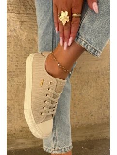 Dámské Textilní Tenisky Big Star RR274767 Béžové