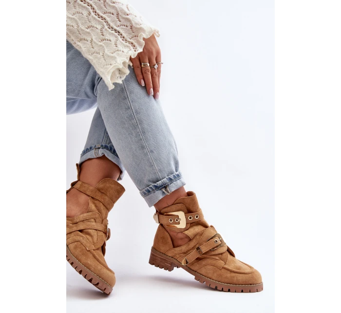 Dámské Kotníkové Boty Lu Boo Semišové s model 21516970 Camel Rock Girl - Boto Dámské Kotníkové Boty Lu Boo Semišové s model 21516970 Camel Rock Girl - Boto