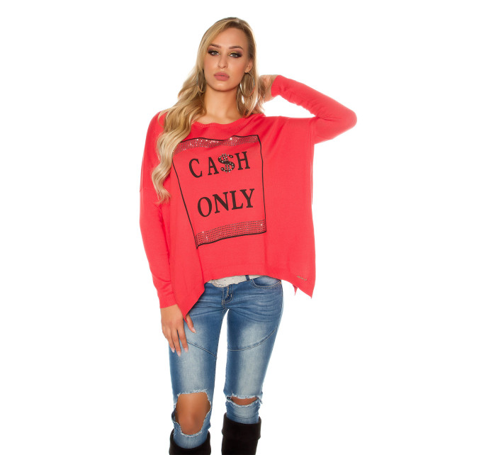 Trendy Koucla finednitted jumper "Cash only"