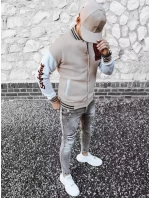 Pánská mikina na zip v barvě ecru Dstreet model 21966747 - FashionStreet