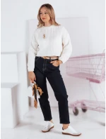 Dámské džínové kalhoty mom fit STRAIGHTY tmavě modré FashionStreet UY2390