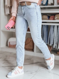 Dámské džínové kalhoty slim fit s páskem NEOPASS modré FashionStreet UY2680