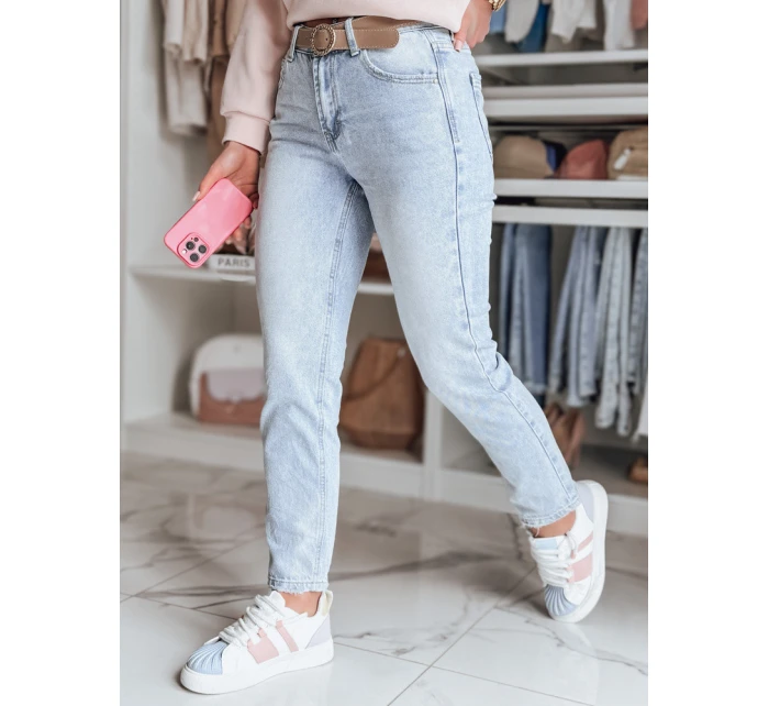 Dámské džínové kalhoty slim fit s páskem NEOPASS modré FashionStreet UY2680