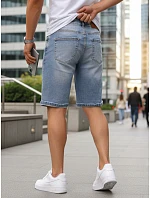 Pánské džínové šortky s dírami modré FashionStreet SX2574