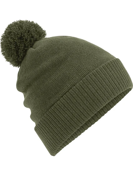 Beechfield B 502 Vodoodpudivá pletená čepice s bambulí 53.0502 olive green Beechfield B 502 Vodoodpudivá pletená čepice s bambulí 53.0502 olive green