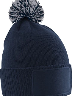 Beechfield B 443B Dětská pletená čepice s bambulí "Snowstar" 53.443B french navy/light grey