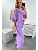 Souprava halenky a kalhot světle fialová