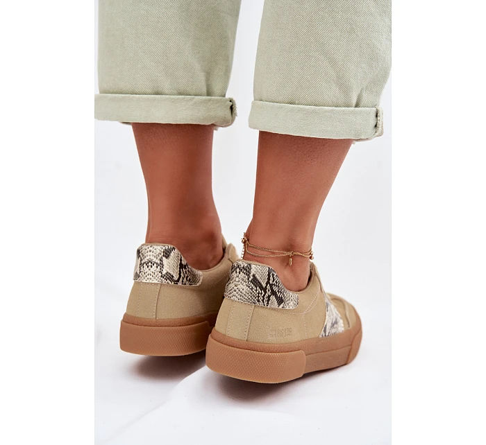 Dámské tenisky s kůží Big Star Béžové model 22042750 - Big Star Shoes