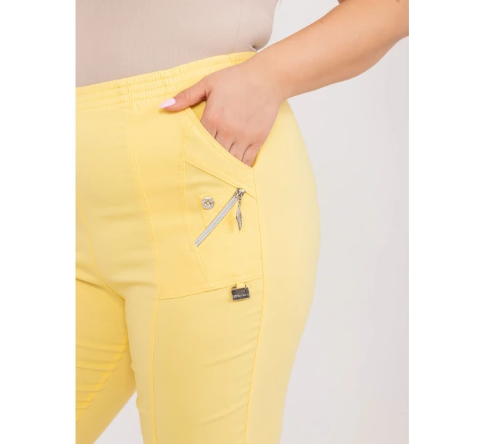 Spodnie AT SP model 19658773 jasny żółty - FPrice Spodnie AT SP model 19658773 jasny żółty - FPrice