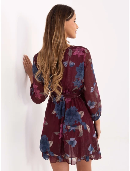 Sukienka IT SK model 21488871 bordowy - FPrice Sukienka IT SK model 21488871 bordowy - FPrice