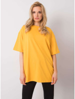 RUE PARIS Tmavě žluté bavlněné tričko