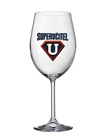 SUPERUČITEL (ZNAK) - čirá sklenice na víno 350 ml