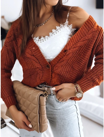 dámský červený svetr Dstreet model 21967072 - FashionStreet