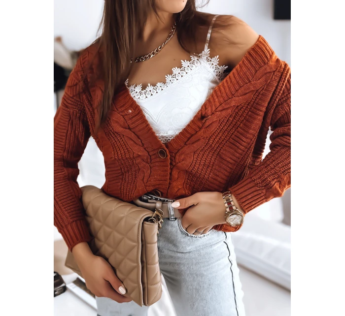 dámský červený svetr Dstreet model 21967072 - FashionStreet