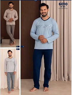 Pyžamo Regina 6010 dlouhé rukávy, velikosti M–3XL, Z26/27
