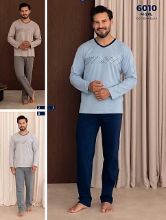 Pyžamo Regina 6010 dlouhé rukávy, velikosti M–3XL, Z26/27