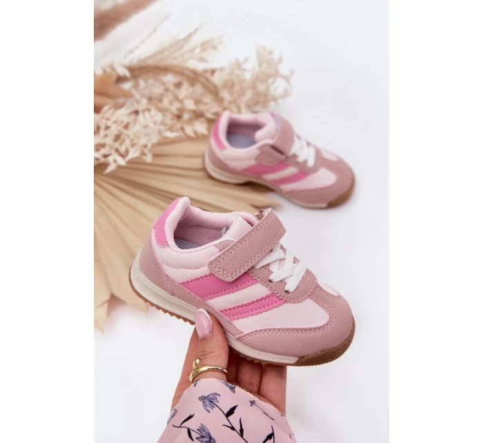 Dětské sneakersy sportovní boty na suchý zip růžové model 21700665 - Boto Dětské sneakersy sportovní boty na suchý zip růžové model 21700665 - Boto