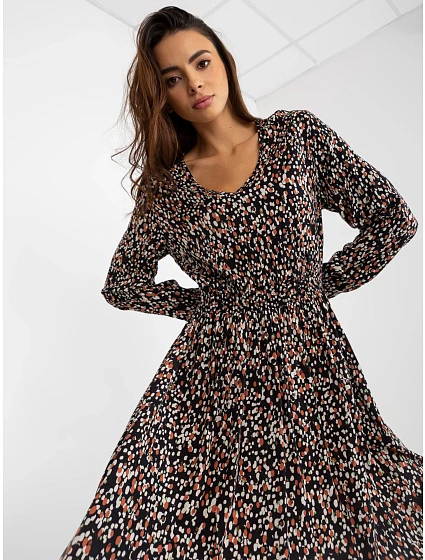 Sukienka model 21110892 czarno beżowy - FPrice