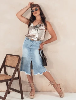 Sukně STELLIS modrá FashionStreet CY0384