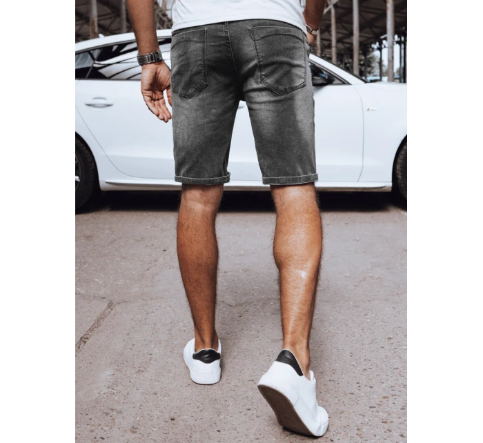 Pánské tmavě šedé džínové šortky FashionStreet SX2398