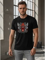 Pánské tričko s potiskem ohnivé lebky NX058R Pánské tričko s potiskem ohnivé lebky NX058R