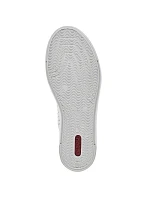 Rieker W RKR642 bílá kožená prolamovaná obuv