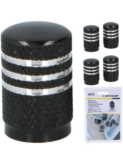 HLINÍKOVÉ ČEPIČKY VENTILŮ DUNLOP 4KS