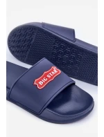 Pánské sandály s logem Big Star OO174029 tmavě modré Pánské sandály s logem Big Star OO174029 tmavě modré
