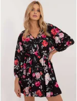 Sukienka DHJ SK  czarno czerwony model 20572067 - FPrice