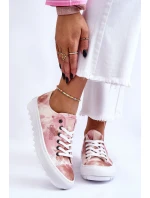 Módní nízké tenisky Big Star LL274044 růžovo-béžová Módní nízké tenisky Big Star LL274044 růžovo-béžová