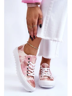 Módní nízké tenisky Big Star LL274044 růžovo-béžová