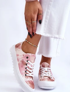 Módní nízké tenisky Big Star LL274044 růžovo-béžová