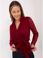 Bluzka MI BZ model 21786327 bordowy - FPrice Bluzka MI BZ model 21786327 bordowy - FPrice