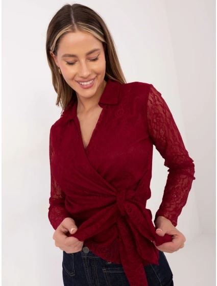 Bluzka MI BZ model 21786327 bordowy - FPrice Bluzka MI BZ model 21786327 bordowy - FPrice