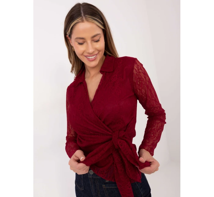 Bluzka MI BZ model 21786327 bordowy - FPrice Bluzka MI BZ model 21786327 bordowy - FPrice