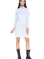 Dámské volnočasové šaty s rolákem středně dlouhé šedé - Šedá - Makadamia