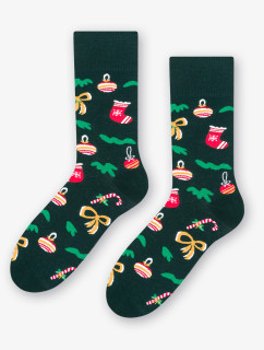 Unisex vánoční ponožky 079-256 Zelená - More