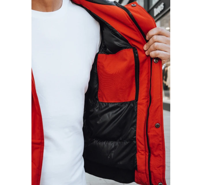 FashionStreet červená pánská zimní bunda TX2875