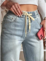 Dámské džínové kalhoty se širokými nohavicemi STEREO blue FashionStreet UY2436