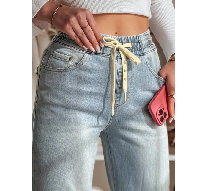 Dámské džínové kalhoty se širokými nohavicemi STEREO blue FashionStreet UY2436