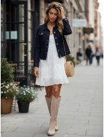 FashionStreet dámská tmavě modrá džínová bunda TY5598